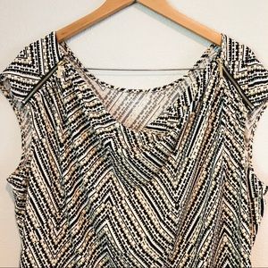 Lane Bryant Blouse with Shoulder Zipper Detail